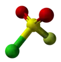 Ball-and-stick model of sulfuryl chloride fluoride