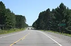 Summit Lake sign on بزرگراه ۴۵ ایالات متحده آمریکا