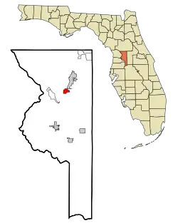 Location in Sumter County and the state of فلوریدا