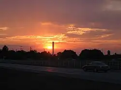 Sunset in Fairview, looking across US 36 highway, 2006