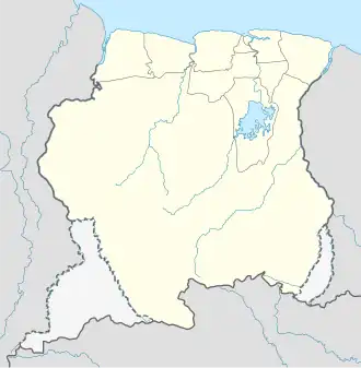 موئنگو در سورینام واقع شده