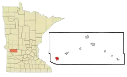 Location of Appleton, Minnesota