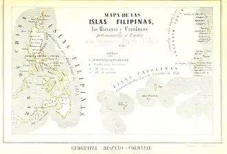 Map of the Spanish East Indies (1857)
