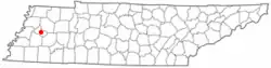 Location of Alamo, Tennessee