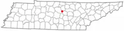 Location of Alexandria, Tennessee