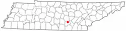 Location of Beersheba Springs, Tennessee