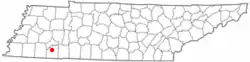 Location of Bethel Springs, Tennessee