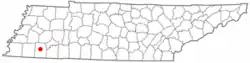 Location of Bolivar, Tennessee