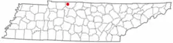 Location of Cedar Hill, Tennessee