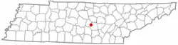 Location of Centertown, Tennessee