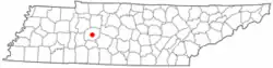 Location of Centerville, Tennessee