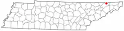 Location of Church Hill, Tennessee