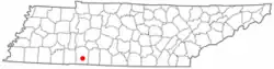 Location of Collinwood, Tennessee