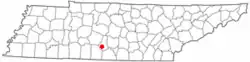 Location of Cornersville, Tennessee