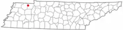 Location of Cottage Grove, Tennessee