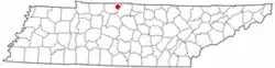 Location of Cross Plains, Tennessee