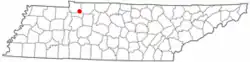 Location of Cumberland City, Tennessee