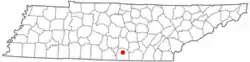Location of Decherd, Tennessee