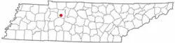 Location of Dickson, Tennessee