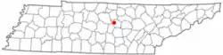 Location of Dowelltown, Tennessee