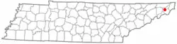 Map spot for Elizabethton, Tennessee.