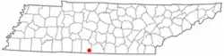 Location of Elkton, Tennessee
