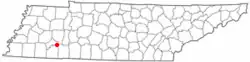 Location of Enville, Tennessee