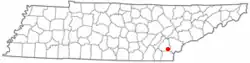 Location of Etowah, Tennessee