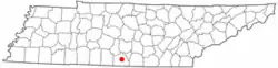 Location of Fayetteville, Tennessee