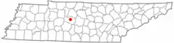 Location of Franklin, Tennessee