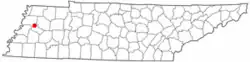 Location of Friendship, Tennessee