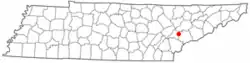 Location of Friendsville, Tennessee