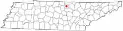 Location of Gainesboro, Tennessee