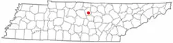 Location of Gordonsville, Tennessee