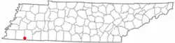 Location of Grand Junction, Tennessee