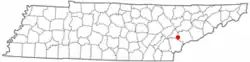 Location of Greenback, Tennessee