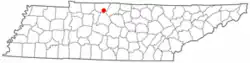 Location of Greenbrier, Tennessee