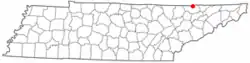 Location in شهرستان کلیبورن، تنسی، تنسی