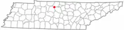 Location of Hendersonville, Tennessee