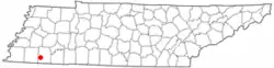 Location of Hickory Valley, Tennessee