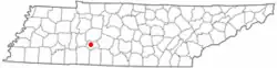 Location of Hohenwald, Tennessee