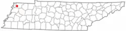 Location of Hornbeak, Tennessee