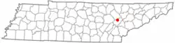 Location of Kingston, Tennessee