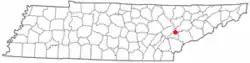 Location of Lenoir City, Tennessee
