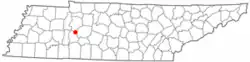 Location of Lobelville, Tennessee