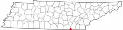 Location of Lookout Mountain, Tennessee