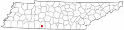 Location of Loretto, Tennessee