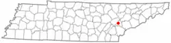Location of Loudon, Tennessee