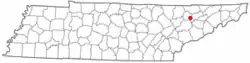 Location of Luttrell, Tennessee