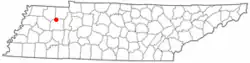 Location of McKenzie, Tennessee